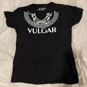 HLZBLZ | Medium Vulgar Black T-shirt Top graphic